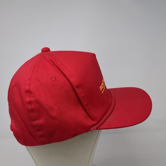 Pontiac GMC Strapback Trucker Hat Red One Size Rope YoungAn Hat Vintage - Picture 6 of 10